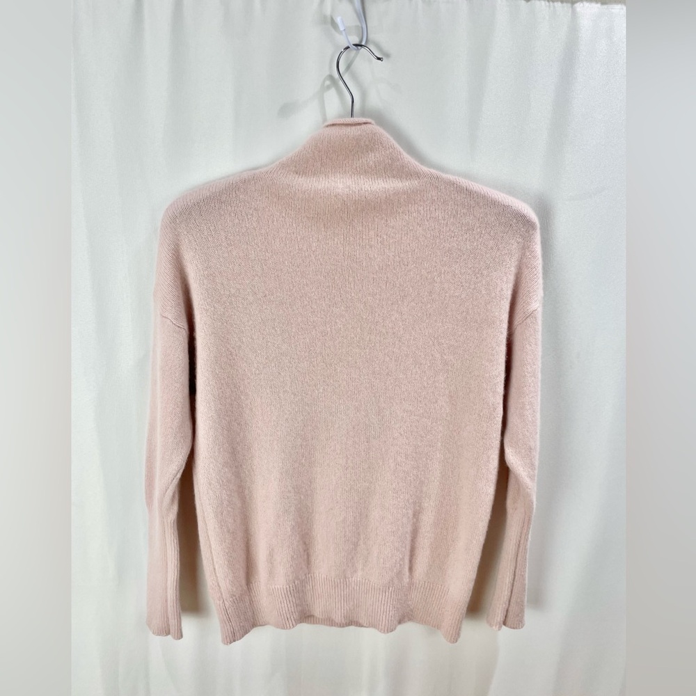 Babaton Bow Pink 100% Cashmere Mock Neck Sweater Size S - Picture 3 of 7